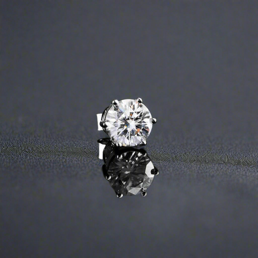 2ct Round Brilliant Cut Earrings