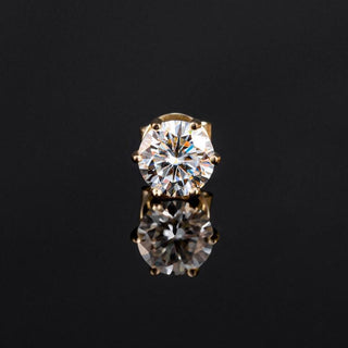 3ct Round Brilliant Cut Earrings