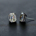 4 ct Smaragdschliff-Ohrringe