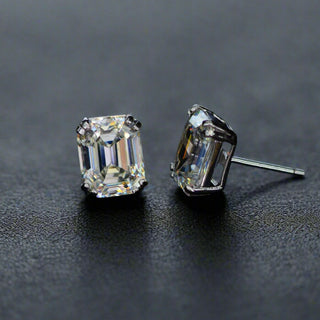 4ct Emerald Cut Earrings
