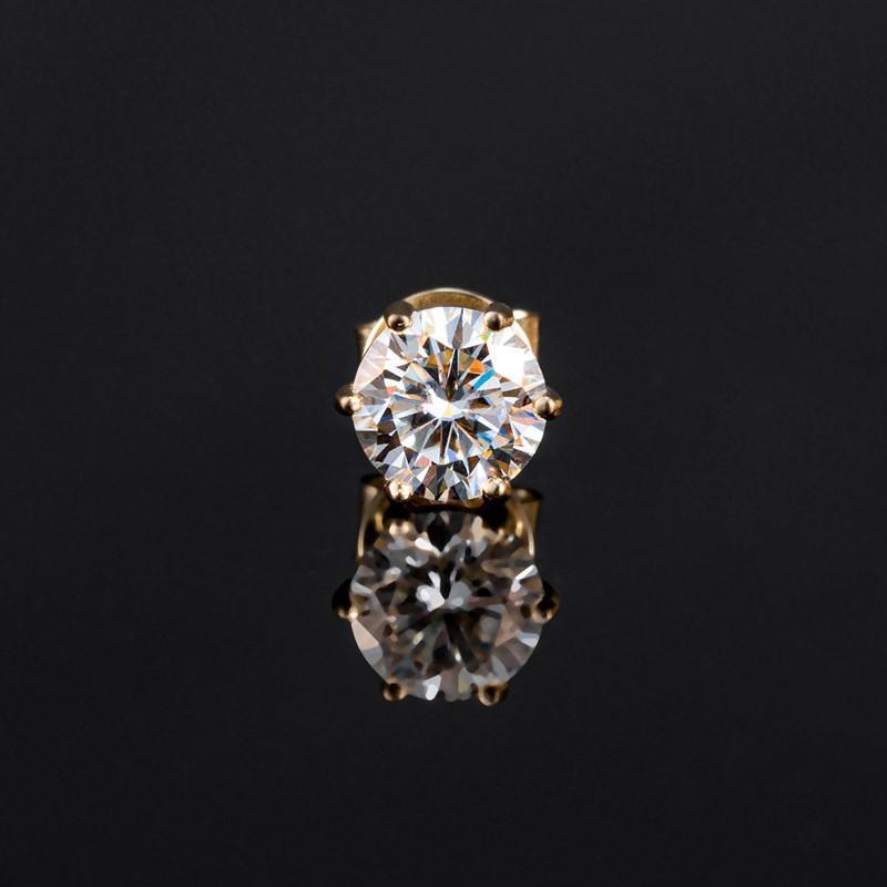 2ct Round Brilliant Cut Earrings