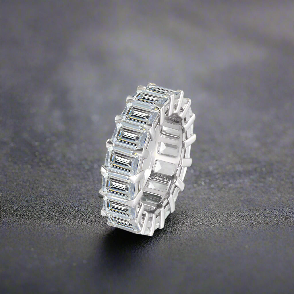 6.20 Emerald Cut Full Eternity Band