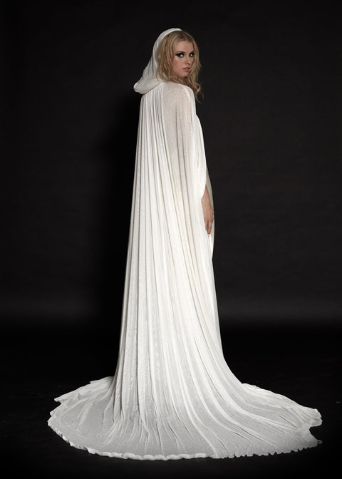 The Silk Tulle Hooded Cape (& Crest Gown)